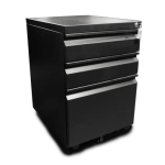 Zenox Z-0050-B 移動式三層櫃 (黑色)